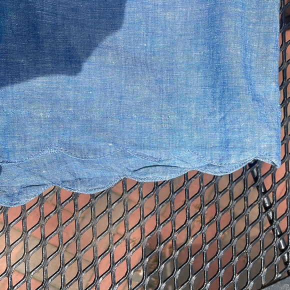 LOFT Riviera blue scalloped short - Picture 5 of 6